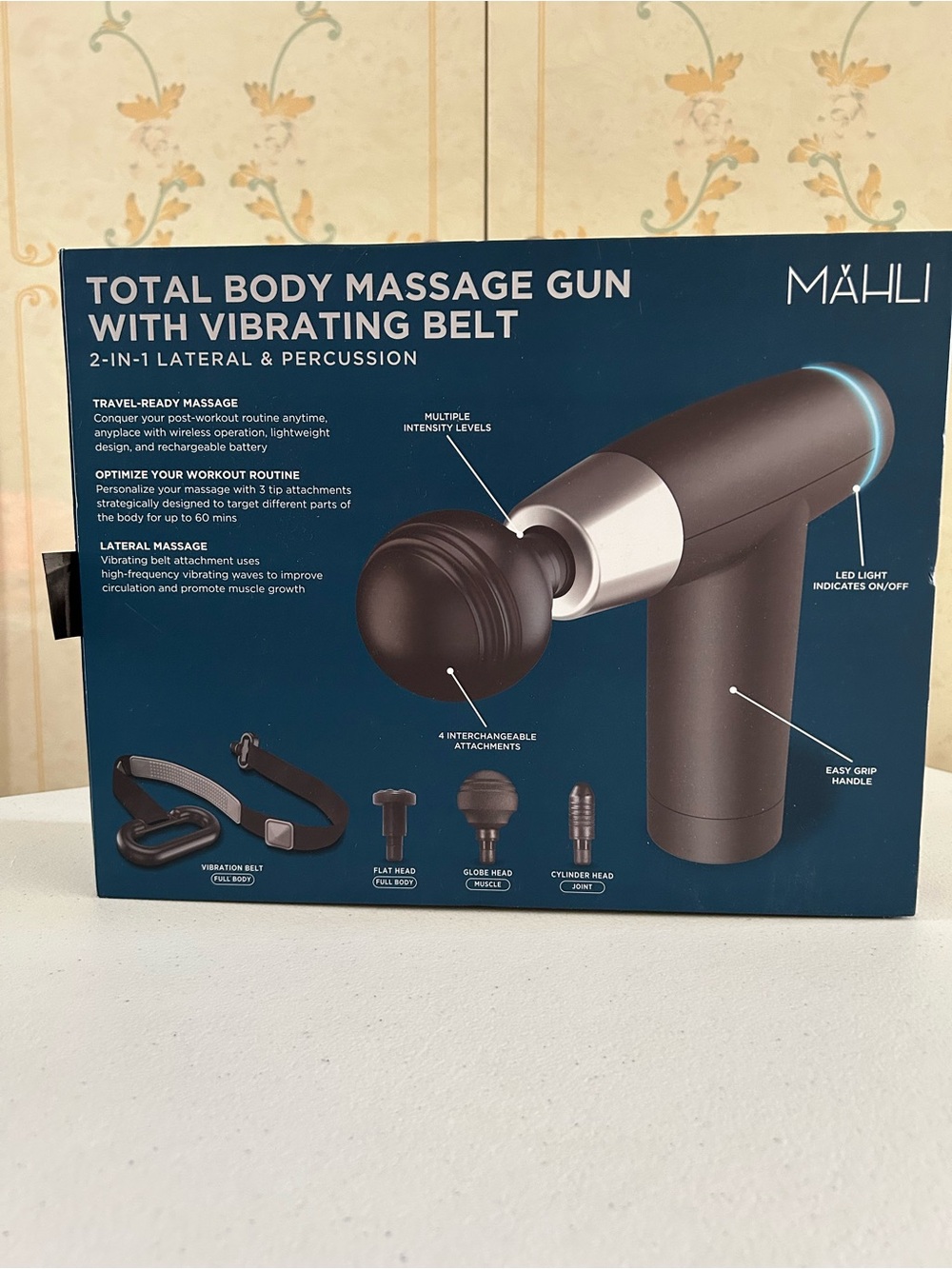 MAHLI Black Total Body Massage Gun with Vibrating Belt